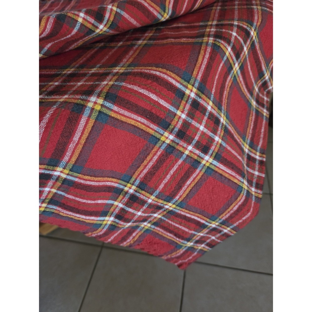 Threshold 56x100 Tablecloth Red Plaid Christmas Thick Cotton
